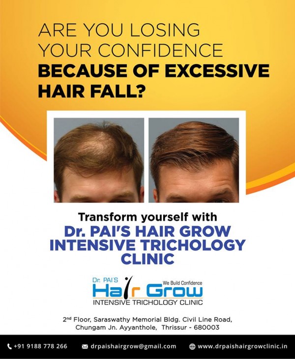 Dr Pai's Hair Grow Intensive Trichology Clinic (Thrissur, India) - Contact  Phone, Address